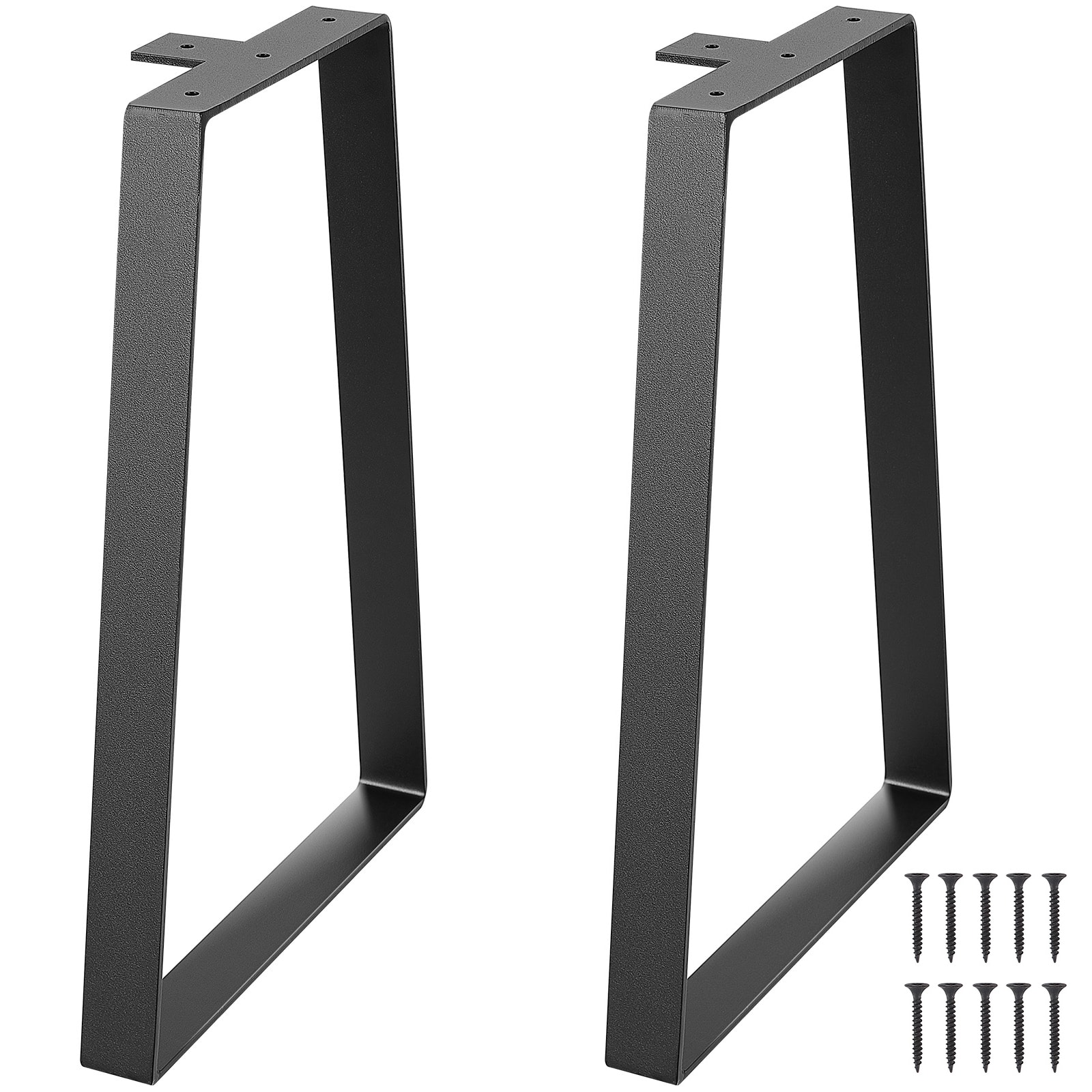 16 Inch Trapezoid Steel Table Legs, Replacement Furniture Legs Set Of 2 For DIY Coffee Tables, Modern Desks, Bench, Night Stands, Sofa, Max Load 400 Lbs Heavy Duty, Quick Instalation Legs Black_maomaolike.com